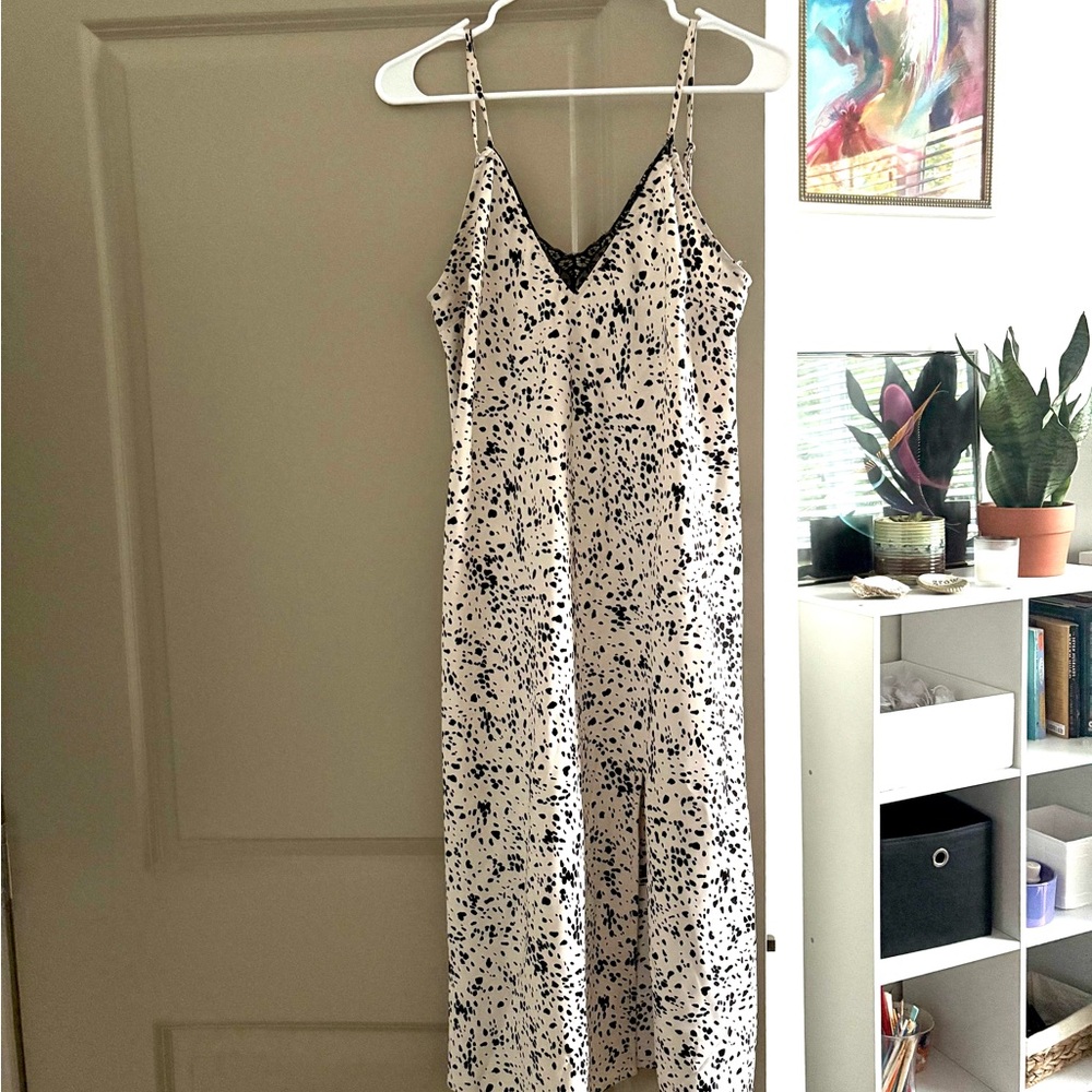 New Day Black and White Printed Dress